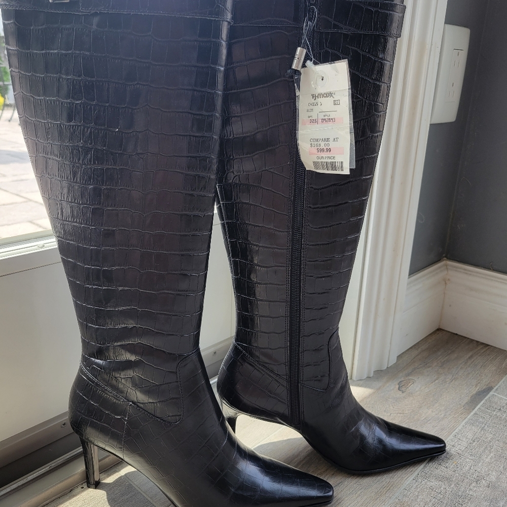Brand New Black Leather Boots